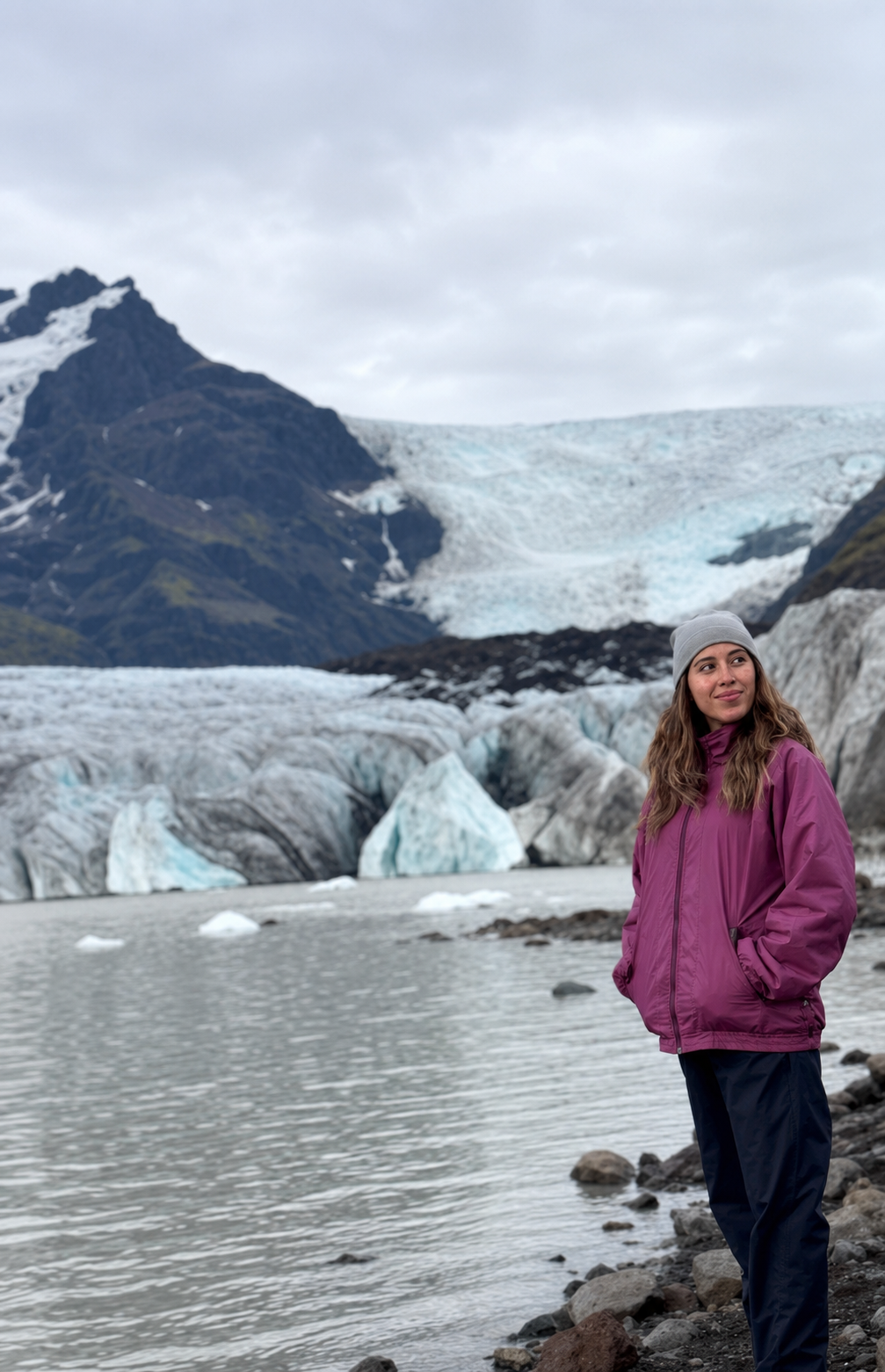 Frente al glaciar
